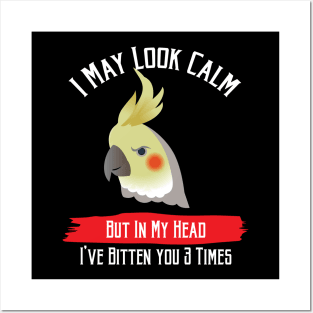 May i Look calm Cute Cockatoo and Cockatail Parrot Lover Posters and Art